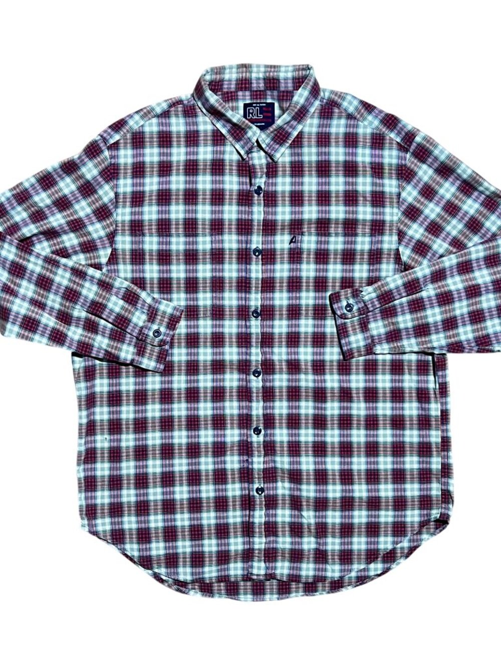 Ralph Lauren Polo Jeans Co 90s/Y2K Vintage Plaid Flannel Shirt, Men's XL
